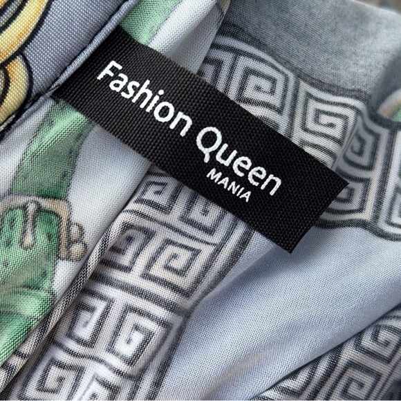 Fashion Queen Stylish Green and Black Patterned Women's Jumpsuit Size M - Picture 12 of 13